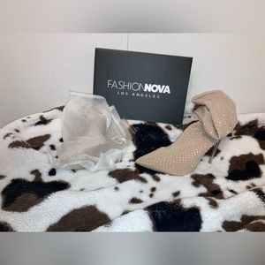 “You’re shining rhinestone over the knee boots” Fashion Nova: Los Angeles